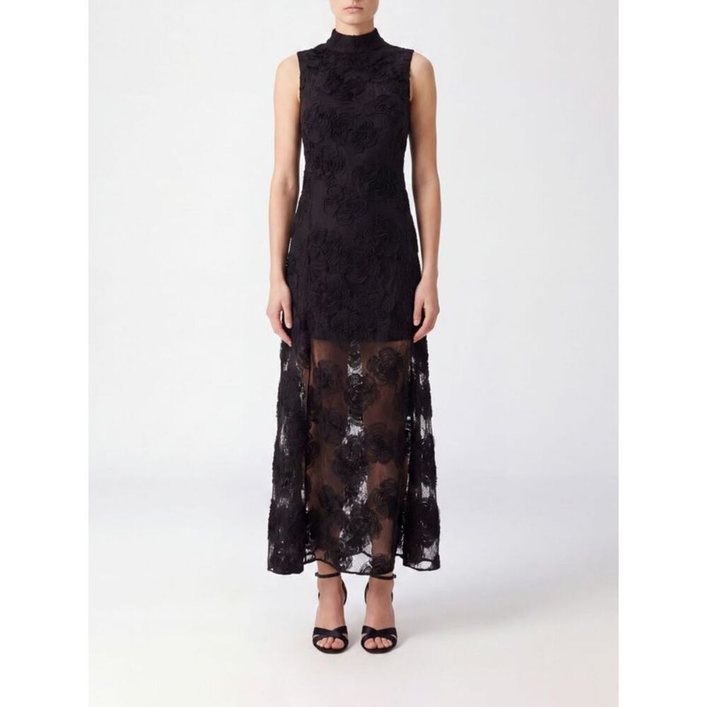 Rotate Women Rotate Floral A-Line Off-Shoulder Mesh Midi Dress